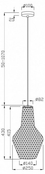 Подвесной светильник Maytoni Tommy P054PL-01B2 в Режи - rezh.mebel24.online | фото 4