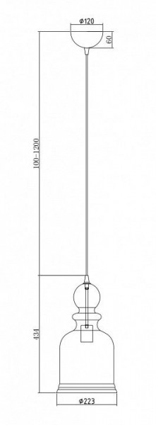 Подвесной светильник Maytoni Tone P002PL-01BZ в Режи - rezh.mebel24.online | фото 5