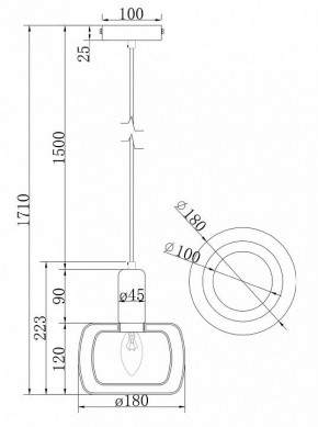 Подвесной светильник Maytoni Vision MOD411PL-01G в Режи - rezh.mebel24.online | фото 7