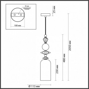 Подвесной светильник Odeon Light Bizet 4855/1 в Режи - rezh.mebel24.online | фото