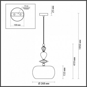 Подвесной светильник Odeon Light Bizet 4893/1A в Режи - rezh.mebel24.online | фото 3