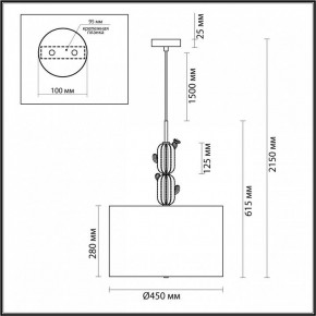 Подвесной светильник Odeon Light Cactus 5425/3 в Режи - rezh.mebel24.online | фото 6