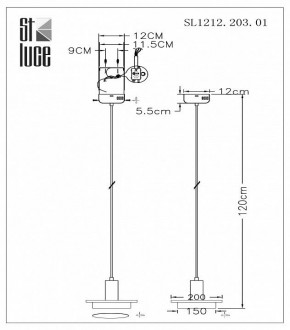 Подвесной светильник ST-Luce Oltarno SL1212.203.01 в Режи - rezh.mebel24.online | фото 4