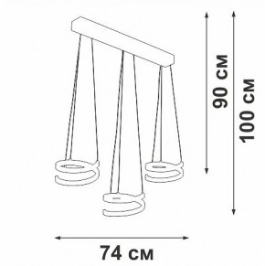 Подвесной светильник Vitaluce V3047 V3047-1/3S в Режи - rezh.mebel24.online | фото 4