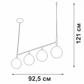 Подвесной светильник Vitaluce V46920 V46920-8/4S в Режи - rezh.mebel24.online | фото 3