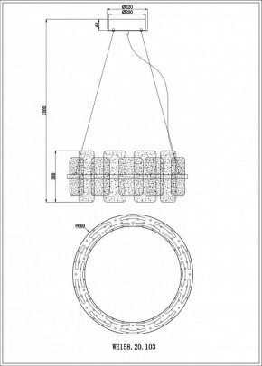 Подвесной светильник Wertmark Nelly WE158.20.103 в Режи - rezh.mebel24.online | фото 3