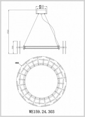 Подвесной светильник Wertmark Nicola WE159.24.303 в Режи - rezh.mebel24.online | фото 3