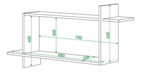 Полка книжная Домино нельсон ПК-16 в Режи - rezh.mebel24.online | фото 2