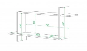 Полка книжная Домино ПК-16 в Режи - rezh.mebel24.online | фото 2