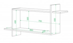Полка книжная Домино ПК-16 в Режи - rezh.mebel24.online | фото 2