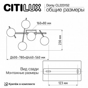 Потолочная люстра Citilux Dorsy CL223152 в Режи - rezh.mebel24.online | фото 10