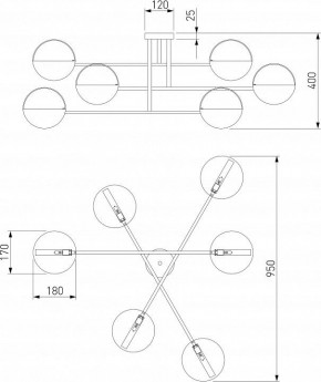 Потолочная люстра Eurosvet Grazia 70148/6 золото в Режи - rezh.mebel24.online | фото 4