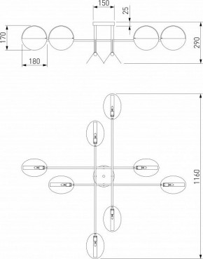 Потолочная люстра Eurosvet Grazia 70148/8 золото в Режи - rezh.mebel24.online | фото 5