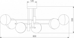 Потолочная люстра Eurosvet Nuvola 70129/6 хром в Режи - rezh.mebel24.online | фото 3