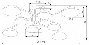 Потолочная люстра Eurosvet Ripple 50389 LED латунь в Режи - rezh.mebel24.online | фото 5