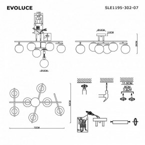 Потолочная люстра EVOLUCE SIERRA SLE1195-302-07 в Режи - rezh.mebel24.online | фото 7