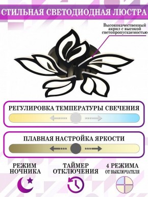 Потолочная люстра Natali Kovaltseva High-Tech Led Lamps HIGH-TECH LED LAMPS 82006 BLACK в Режи - rezh.mebel24.online | фото 5