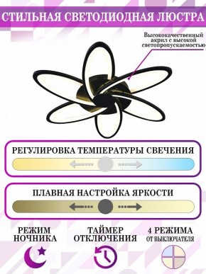 Потолочная люстра Natali Kovaltseva High-Tech Led Lamps HIGH-TECH LED LAMPS 82008 BLACK в Режи - rezh.mebel24.online | фото 5