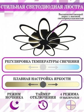 Потолочная люстра Natali Kovaltseva High-Tech Led Lamps HIGH-TECH LED LAMPS 82009 BLACK в Режи - rezh.mebel24.online | фото 5