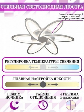 Потолочная люстра Natali Kovaltseva Smart home LED LAMPS 81217 в Режи - rezh.mebel24.online | фото 5