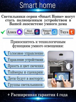 Потолочная люстра Natali Kovaltseva Smart home LED LAMPS 81217 в Режи - rezh.mebel24.online | фото 6