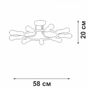 Потолочная люстра Vitaluce V3797 V3797-1/9PL в Режи - rezh.mebel24.online | фото 2