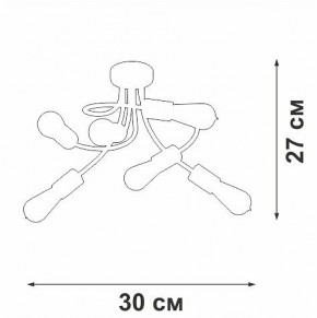 Потолочная люстра Vitaluce V3928 V3928-1/6PL в Режи - rezh.mebel24.online | фото 4