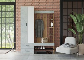 Прихожая Домино (Крафт золотой/Бетон) в Режи - rezh.mebel24.online | фото 3