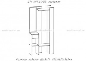 КРИТ-1 Прихожая (Делано светлый) в Режи - rezh.mebel24.online | фото 2