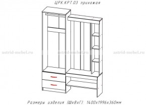 КРИТ-3 Прихожая (Анкор темный/Анкор белый) в Режи - rezh.mebel24.online | фото 2