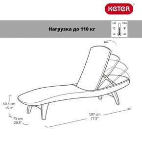 Шезлонг Пацифик (Pacific) графит в Режи - rezh.mebel24.online | фото 2