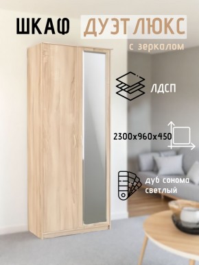 Шкаф 2-х створчатый Дуэт Люкс с зеркалом в Режи - rezh.mebel24.online | фото 7