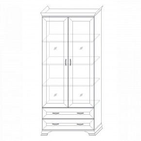 Шкаф (2 стеклодвери) Сиена в Режи - rezh.mebel24.online | фото 3