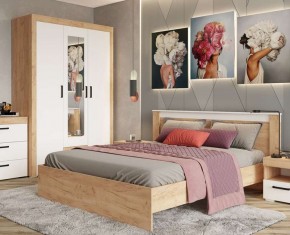 Шкаф 3-х створчатый Адель дуб крафт золотой/белый в Режи - rezh.mebel24.online | фото 3