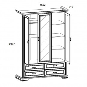 Шкаф 3D4S Z, MONAKO, цвет Сосна винтаж в Режи - rezh.mebel24.online | фото 1