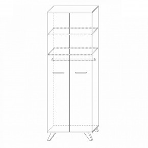 Шкаф 800 высокий Вега Скандинавия в Режи - rezh.mebel24.online | фото 3