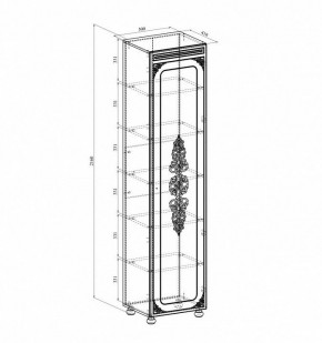 Шкаф для белья Ассоль плюс АС-531К в Режи - rezh.mebel24.online | фото 2