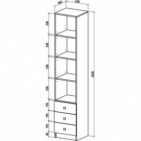 Шкаф для белья Бостон-3 в Режи - rezh.mebel24.online | фото 2