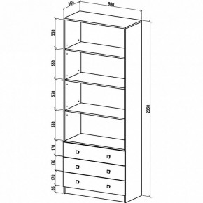 Шкаф для белья Бостон-9 в Режи - rezh.mebel24.online | фото 2