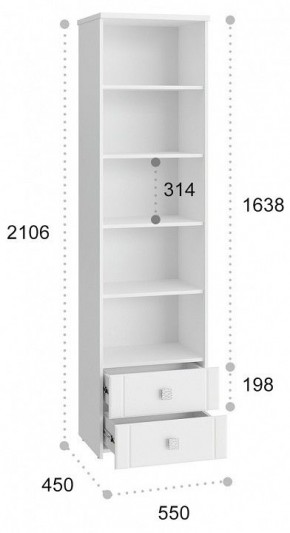 Шкаф для белья Изабель ИЗ-63К с зеркалом в Режи - rezh.mebel24.online | фото 3