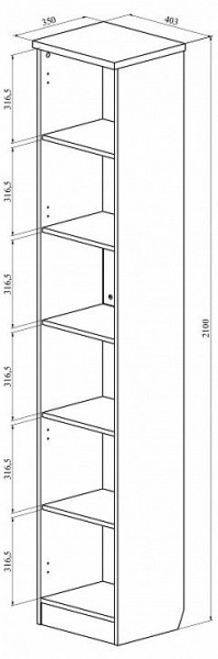 Шкаф для белья Виктория ВИ-07 в Режи - rezh.mebel24.online | фото 3