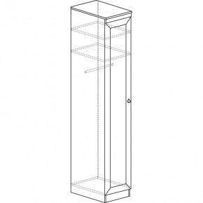 Шкаф для одежды №614 "Инна" Денвер светлый (*без полок) в Режи - rezh.mebel24.online | фото 4