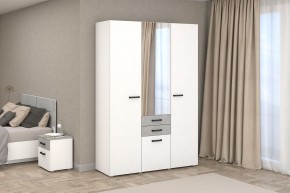 Шкаф Ева (Белый текстурный/Бетонный камень) в Режи - rezh.mebel24.online | фото