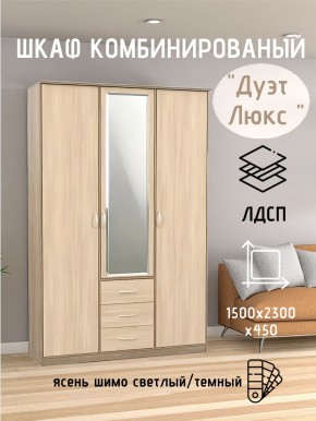 Шкаф комбинированный Дуэт Люкс с зеркалом в Режи - rezh.mebel24.online | фото 5