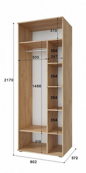 Шкаф комбинированный Эмилия ЭЛ-16К в Режи - rezh.mebel24.online | фото 2