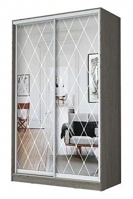 Шкаф-купе ХИТ 24-12/2-66 РОМБ БОЛЬШОЙ в Режи - rezh.mebel24.online | фото