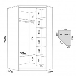 Шкаф-купе ХИТ-У-L-22-64-55 в Режи - rezh.mebel24.online | фото 3