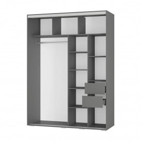 Шкаф-купе Крафт-6 1.6 м ШКК-06 (графит) в Режи - rezh.mebel24.online | фото 2