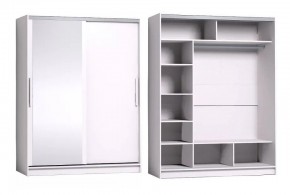 Шкаф-купе Strike/Страйк 1600 с зеркалом (Зеркало/ЛДСП) Белый в Режи - rezh.mebel24.online | фото