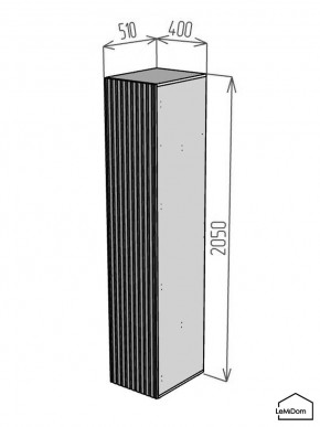 Шкаф Linnea MHR-1-2 2050х400х510 (Белый-М 11.1.2) в Режи - rezh.mebel24.online | фото 2
